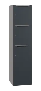 DOMINOU 432 úložná skříň 3-boxová, 1817x450x400 mm, korpus šedý, dvířka antracit